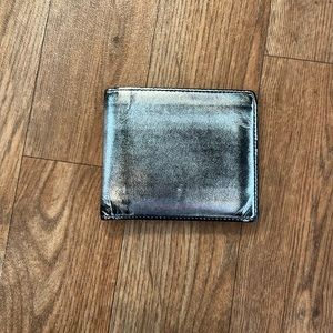 Maison Margiela Metallic Black/Silver Bi-fold wallet with original box